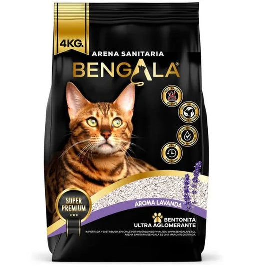 Arena para Gatos Bengala 20 kg Bolsa 4 kg Aroma Lavanda