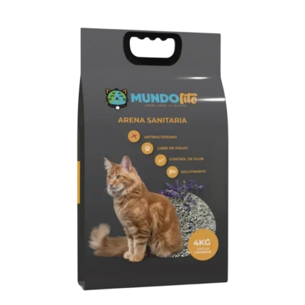 Arena para Gatos Mundotito 20 kg (Bolsa 4 kg) Aroma Lavanda