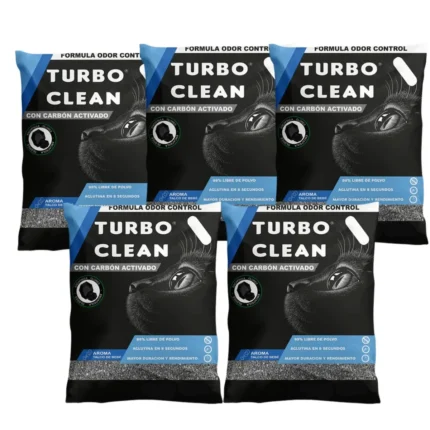 Arena para Gatos Turbo Clean 20 kg - Aroma Talco de bebe