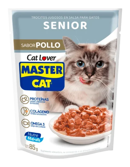 Master Cat Trocitos Jugosos para Gatos 85g - Senior